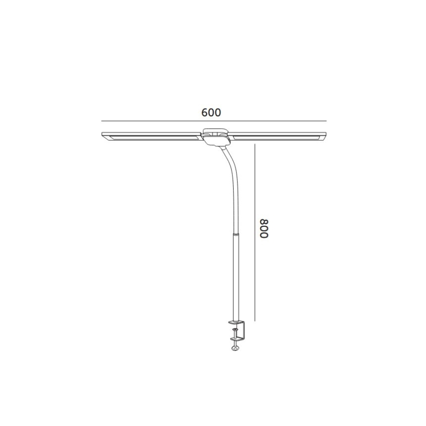 LED hämardatav USB-laualamp TENUIX DUO 2xLED/7W/5V 3000-6000K must