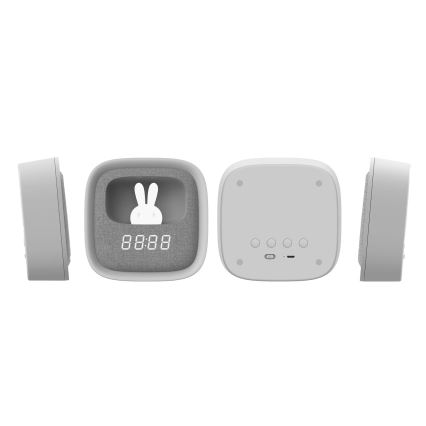 LED Hämardatav väike öölamp koos äratuskellaga BUNNY LED/1,2W/5V 3000K