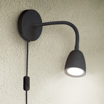 LED Hämardatav väike seinalamp LED/4W/230V must