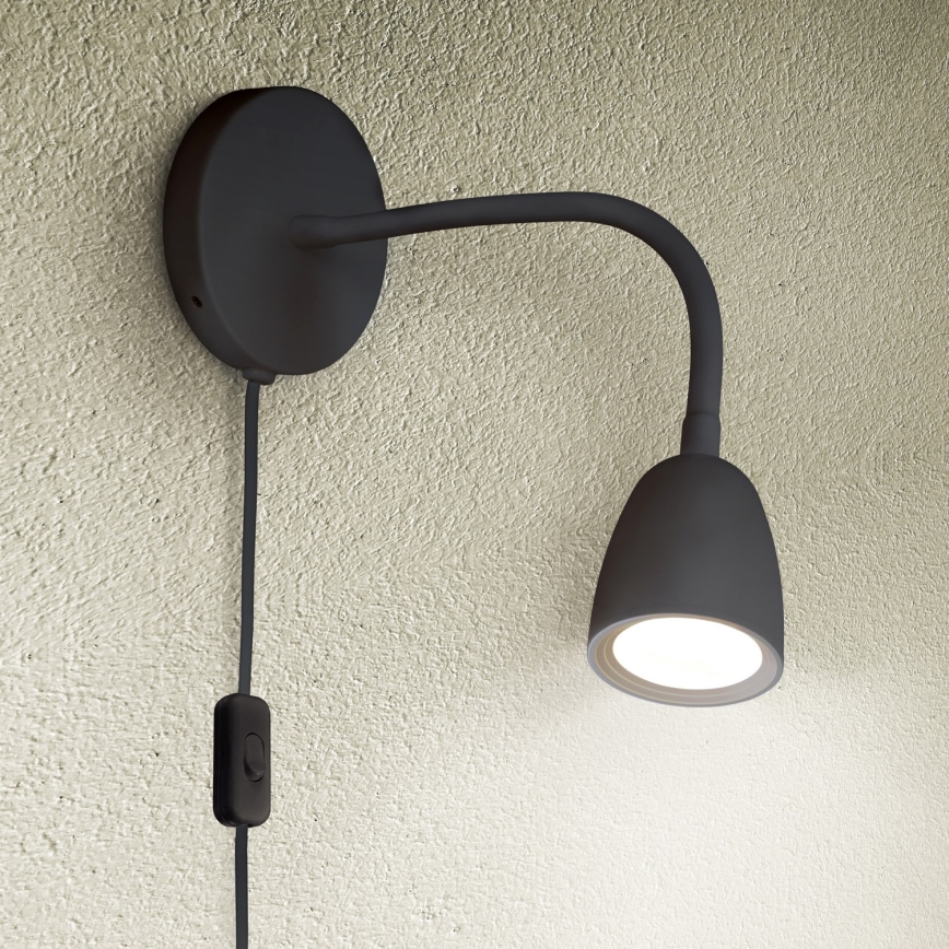 LED Hämardatav väike seinalamp LED/4W/230V must