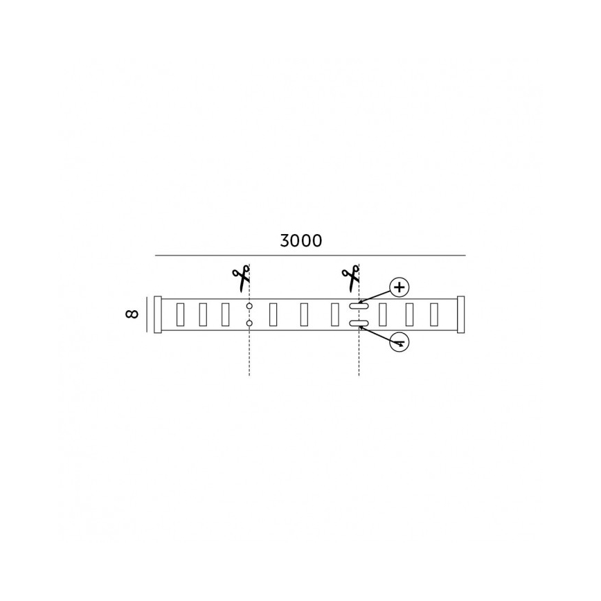 LED Hämardatav valgusriba LED/25W/230V 3m 4000K