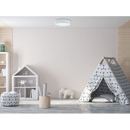 LED Hämardatav laevalgusti lastetuppa SMART GALAXY KIDS LED/24W/230V 3000-6500K täpid värviline + kaugjuhtimispult