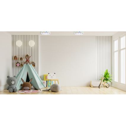 LED Hämardatav laevalgusti lastetuppa SMART GALAXY KIDS LED/24W/230V 3000-6500K täpid värviline + kaugjuhtimispult