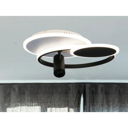 LED Hämardatav laevalgusti LED/65W/230V 3000-6500K valge/must + kaugjuhtimispult