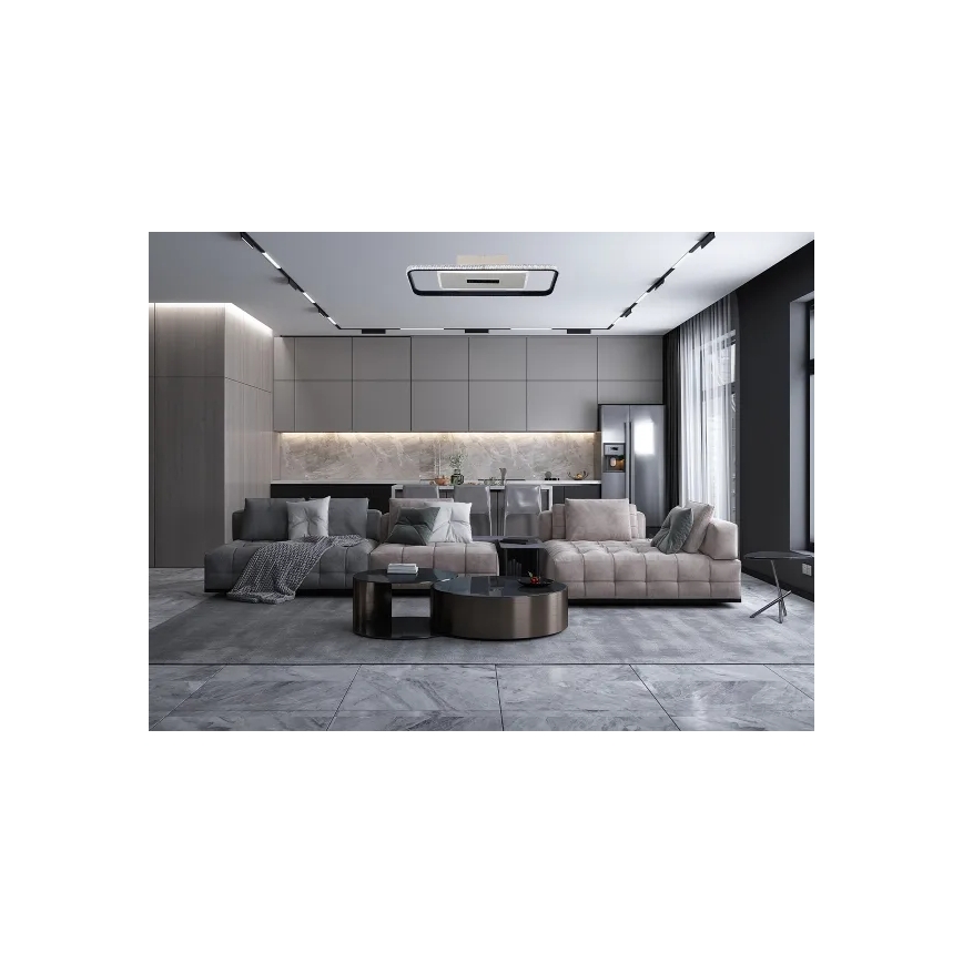 LED Hämardatav laevalgusti LED/75W/230V 3000-6500K valge/must + kaugjuhtimispult
