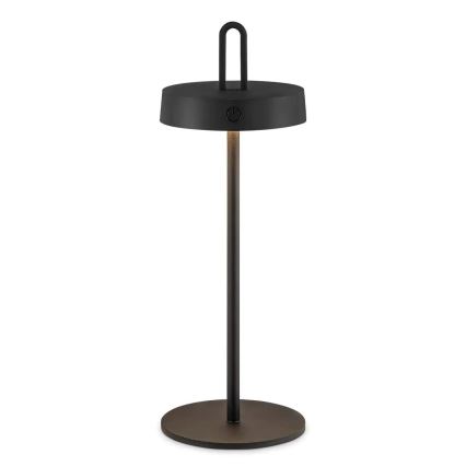 LED Hämardatav välistingimustes kasutatav laetav puutekontrolliga laualamp SHINE LED/1,5W/3,7V 3000 mAh IP44 must