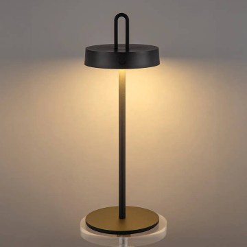 LED Hämardatav välistingimustes kasutatav laetav puutekontrolliga laualamp SHINE LED/1,5W/3,7V 3000 mAh IP44 must