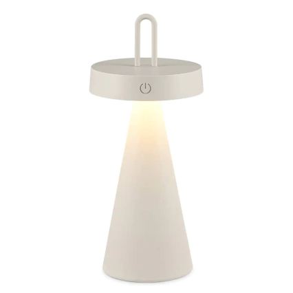 LED-hämardatav, väliseks kasutamiseks mõeldud, laetav, puutejuhtimisega laualamp HALO LED/1,5W/3,7V 3000 mAh IP44 hall