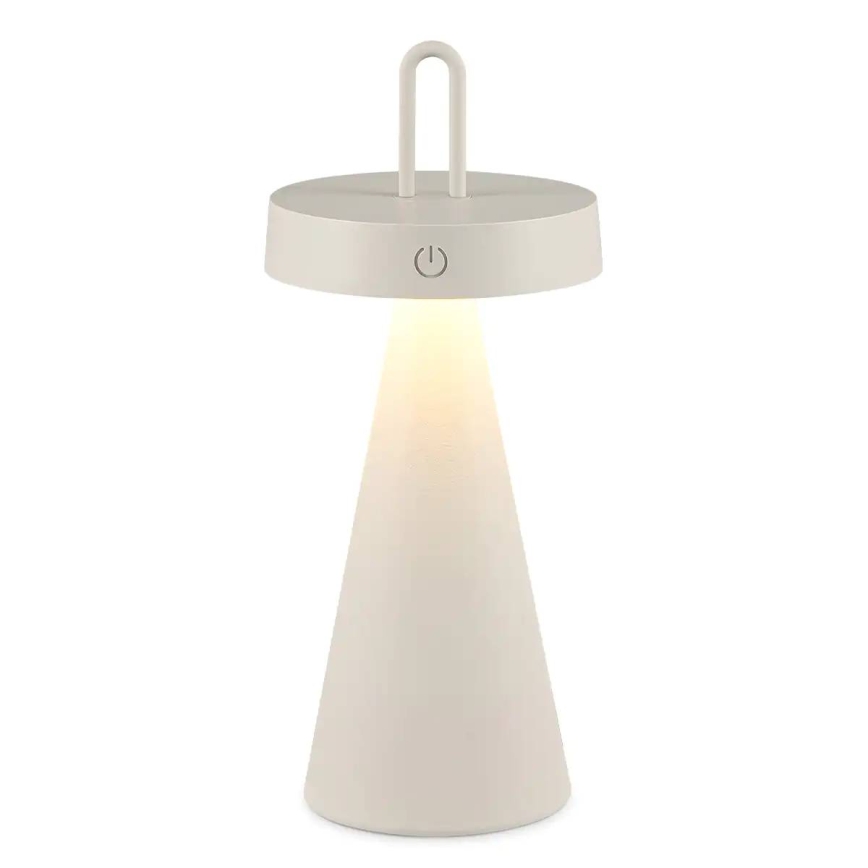 LED-hämardatav, väliseks kasutamiseks mõeldud, laetav, puutejuhtimisega laualamp HALO LED/1,5W/3,7V 3000 mAh IP44 hall