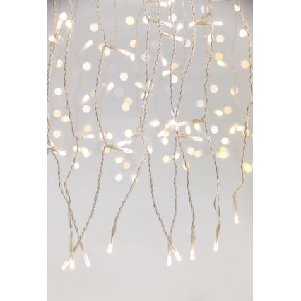 LED hämardatav välikardin CURTAIN 360xLED/8,4W/230V 2x2 m IP44 soe valge + kaugjuhtimispult