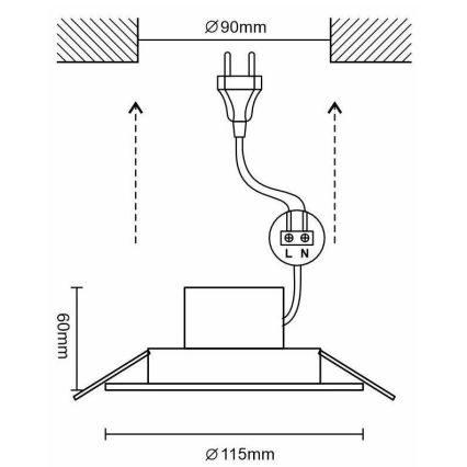 LED Hämardatav vannitoavalgusti LED/10W/230V 3000K-6500K Wi-Fi Tuya IP44