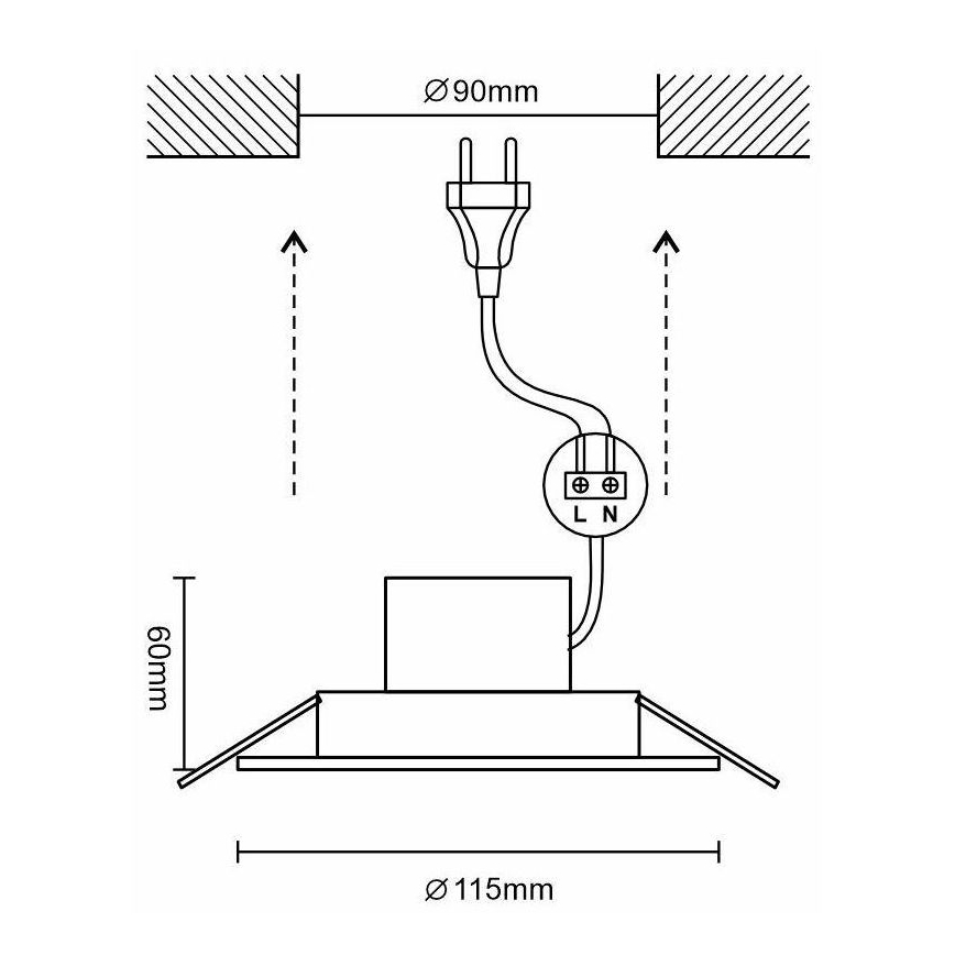 LED Hämardatav vannitoavalgusti LED/10W/230V 3000K-6500K Wi-Fi Tuya IP44