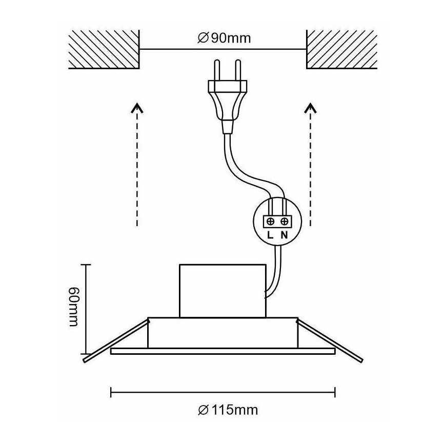 LED Hämardatav vannitoavalgusti LED/10W/230V 3000K-6500K Wi-Fi Tuya IP44