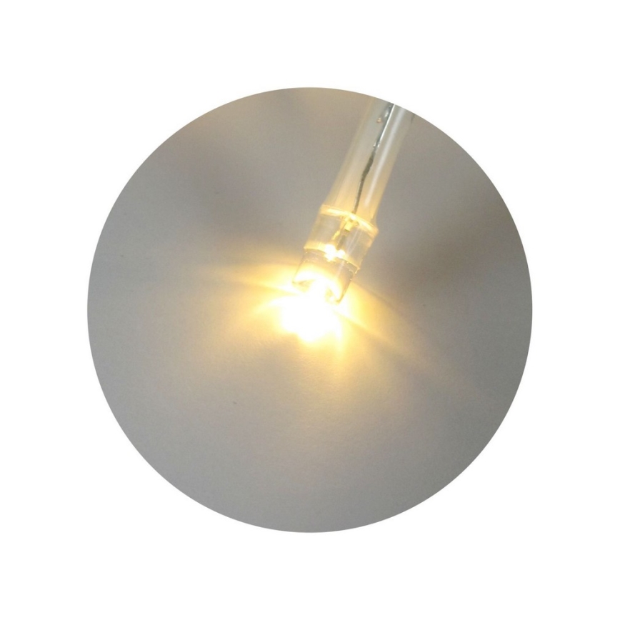 LED jõulukaabel 20× LED / 2 funktsiooni, 2,4 m, soe valge