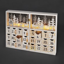LED Jõulukalender LED/2xAAA puit