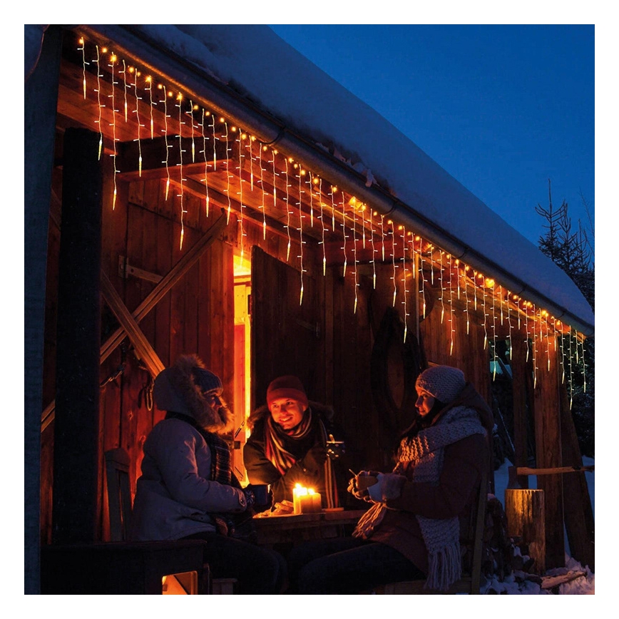 LED jõulukardin välistingimustesse 180xLED 3,5x0,7 m IP44 soe valge