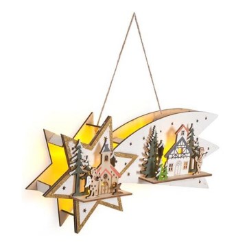 LED jõulukaunistus 10xLED/2xAA komeet