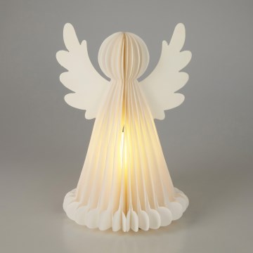 LED jõulukaunistus 12xLED/3xAA 38 cm soe valge ingel