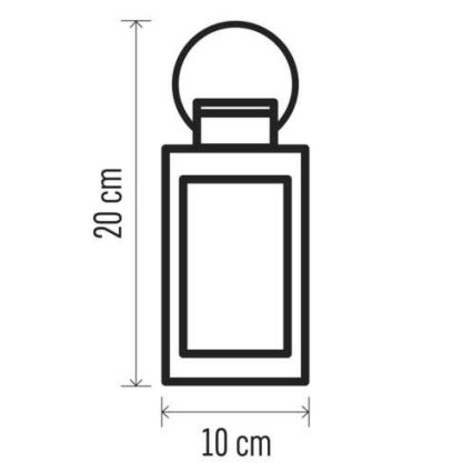 LED Jõulukaunistus 1xLED/3xAAA must