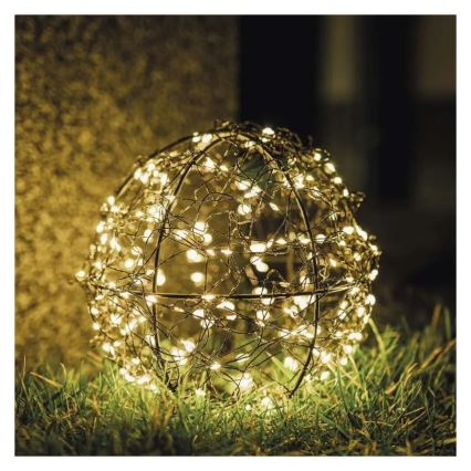 LED-jõulukaunistus 200xLED/230V, läbimõõt 20 cm