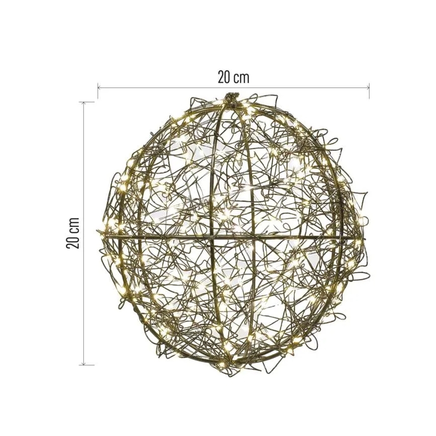 LED-jõulukaunistus 200xLED/230V, läbimõõt 20 cm