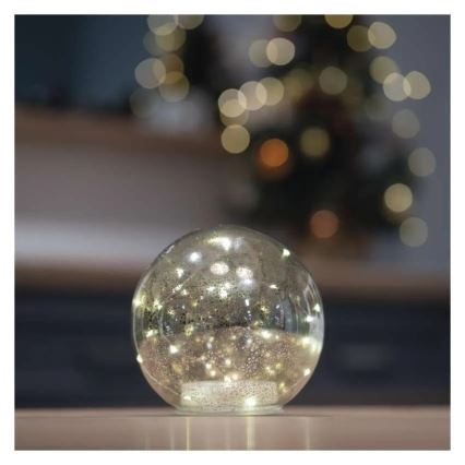 LED jõulukaunistus 20xLED/3xAA pall läbimõõduga 15 cm