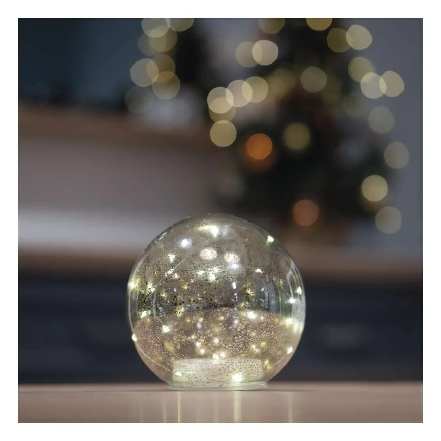 LED jõulukaunistus 20xLED/3xAA pall läbimõõduga 15 cm
