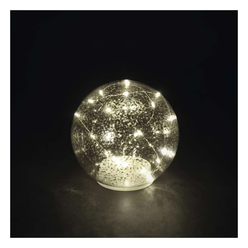 LED jõulukaunistus 20xLED/3xAA pall läbimõõduga 15 cm