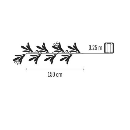 LED Jõulukaunistus 25xLED/3xAA