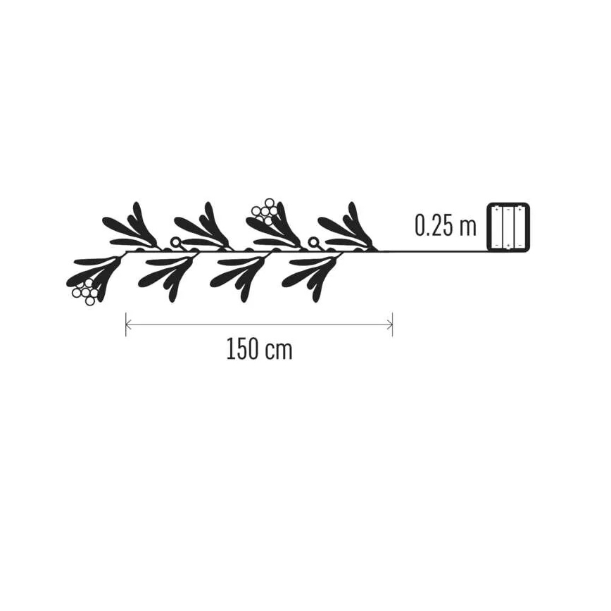 LED Jõulukaunistus 25xLED/3xAA