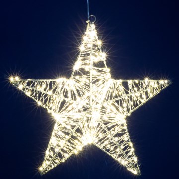 LED jõulukaunistus 320xLED/230V 45 cm tähekujuline, soe valge