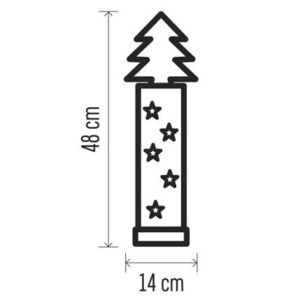 LED Jõulukaunistus 5xLED/2xAA puu