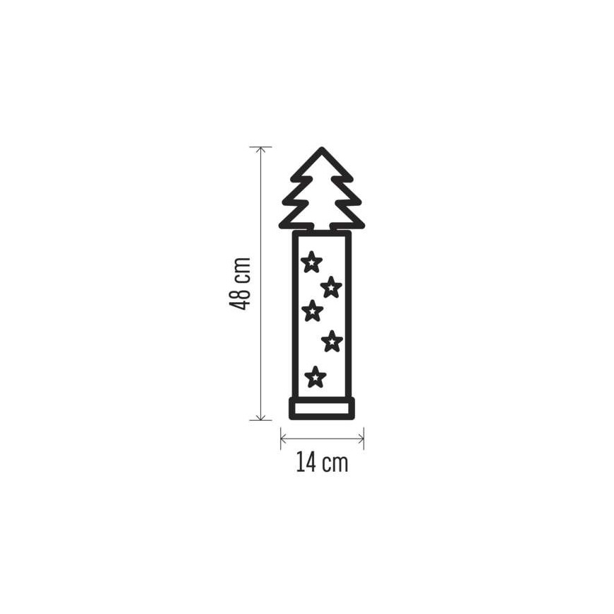 LED Jõulukaunistus 5xLED/2xAA puu