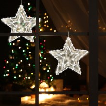 LED Jõulukaunistus aknale 35xLED/3xAA soe valge