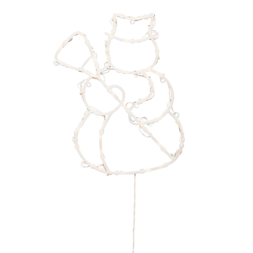 LED jõulukaunistus aknasse 35xLED/230V IP44 lumememm soe valge