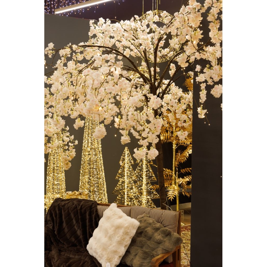 LED Jõulukaunistus kunstpuu CHERRY TREE 288xLED/230V 2,5 m kirss
