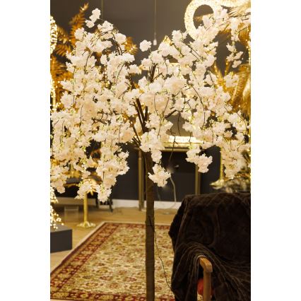 LED Jõulukaunistus kunstpuu CHERRY TREE 84xLED/230V 1,7 m kirss