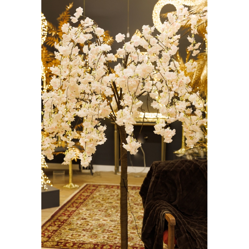 LED Jõulukaunistus kunstpuu CHERRY TREE 84xLED/230V 1,7 m kirss
