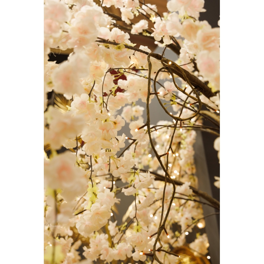 LED Jõulukaunistus kunstpuu CHERRY TREE 84xLED/230V 1,7 m kirss