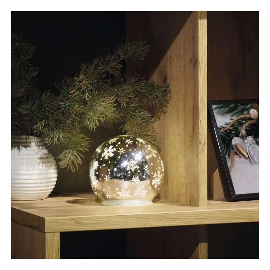 LED jõulukaunistus LED/0,3W/3xAA pall läbimõõduga 12 cm