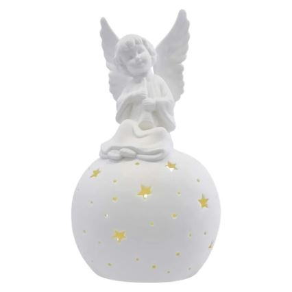 LED jõulukaunistus LED/0,4W/2xAA keraamiline ingel