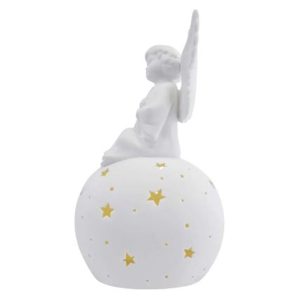 LED jõulukaunistus LED/0,4W/2xAA keraamiline ingel