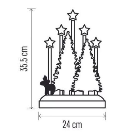 LED Jõulukaunistus LED/2xAA soe valge