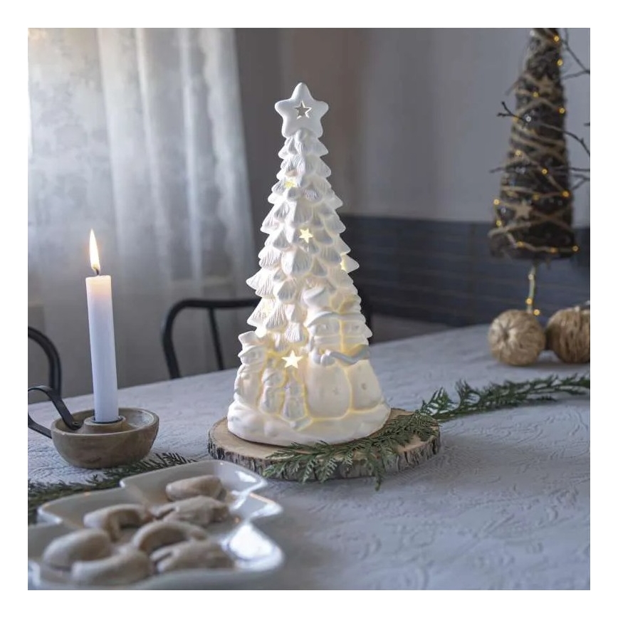 LED jõulukaunistus LED/2xAA, soe valge kuuseke