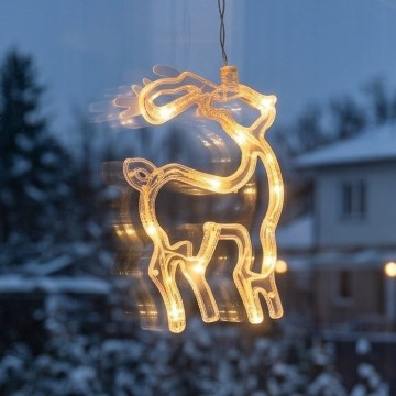 LED jõulukaunistus LED/3xAAA/soe valge põhjapõder