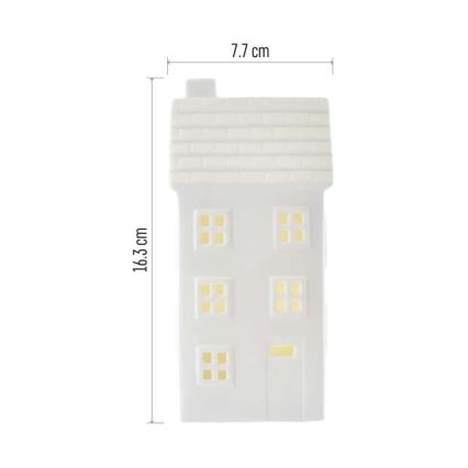 LED-jõulukaunistus — majake, töötab CR2032-patareiga