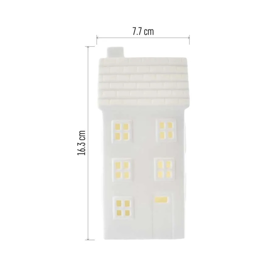 LED-jõulukaunistus — majake, töötab CR2032-patareiga