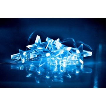 LED jõulukaunistuste valguskett 10xLED/2xAA 2,5m sinine