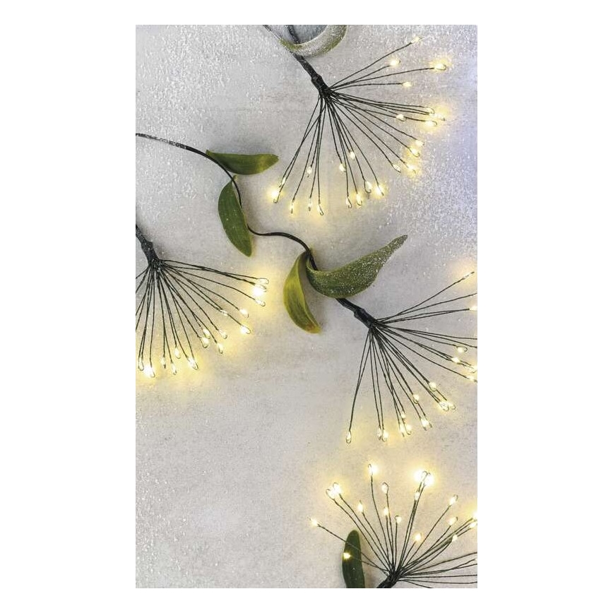 LED jõulukett 300 LED 5,2+3 m soe valge