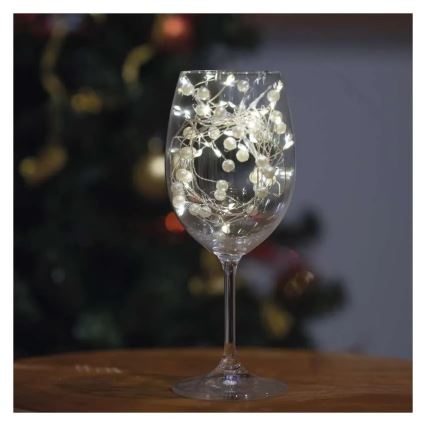 LED jõulukett 40xLED/3xAA 1,5 m soe valge